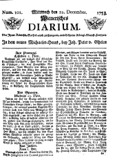 Wiener Zeitung 17531219 Seite: 1