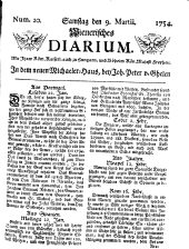 Wiener Zeitung 17540309 Seite: 1
