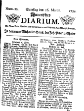 Wiener Zeitung 17540316 Seite: 1