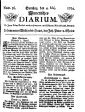 Wiener Zeitung 17540504 Seite: 1