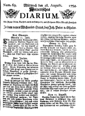 Wiener Zeitung 17540828 Seite: 1