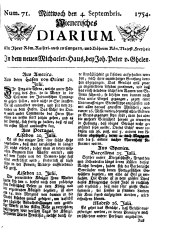 Wiener Zeitung 17540904 Seite: 1