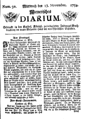 Wiener Zeitung 17541113 Seite: 1