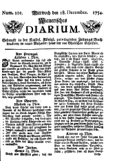 Wiener Zeitung 17541218 Seite: 1