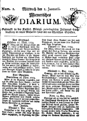 Wiener Zeitung 17550101 Seite: 1