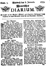 Wiener Zeitung 17550108 Seite: 1