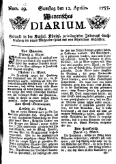 Wiener Zeitung 17550412 Seite: 1
