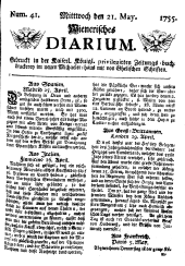 Wiener Zeitung 17550521 Seite: 1