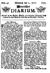 Wiener Zeitung 17550611 Seite: 1