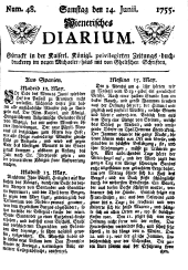 Wiener Zeitung 17550614 Seite: 1