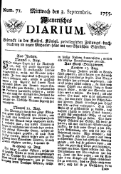 Wiener Zeitung 17550903 Seite: 1