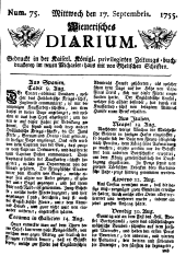 Wiener Zeitung 17550917 Seite: 1