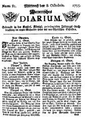Wiener Zeitung 17551008 Seite: 1