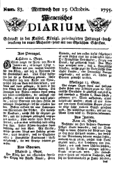 Wiener Zeitung 17551015 Seite: 1