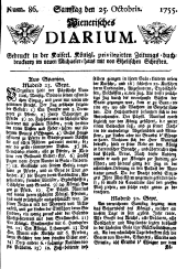 Wiener Zeitung 17551025 Seite: 1