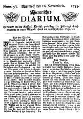 Wiener Zeitung 17551119 Seite: 1