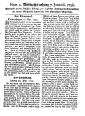 Wiener Zeitung 17560107 Seite: 9