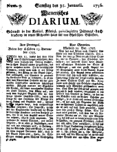 Wiener Zeitung 17560131 Seite: 1