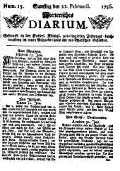 Wiener Zeitung 17560221 Seite: 1