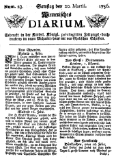 Wiener Zeitung 17560320 Seite: 1