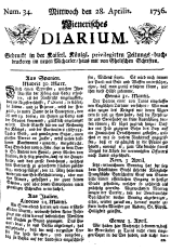 Wiener Zeitung 17560428 Seite: 1