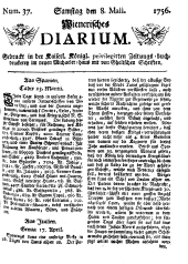 Wiener Zeitung 17560508 Seite: 1