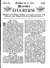 Wiener Zeitung 17560731 Seite: 1