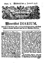 Wiener Zeitung 17580104 Seite: 1