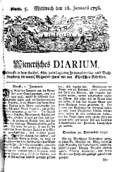 Wiener Zeitung 17580118 Seite: 1