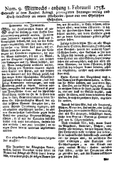 Wiener Zeitung 17580201 Seite: 9