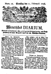 Wiener Zeitung 17580211 Seite: 1