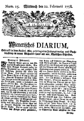 Wiener Zeitung 17580222 Seite: 1