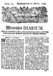 Wiener Zeitung 17580322 Seite: 1