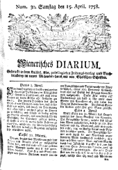 Wiener Zeitung 17580415 Seite: 1