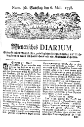 Wiener Zeitung 17580506 Seite: 1