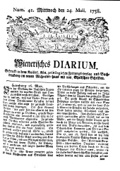 Wiener Zeitung 17580524 Seite: 1