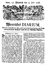 Wiener Zeitung 17580719 Seite: 1