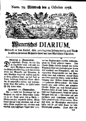 Wiener Zeitung 17581004 Seite: 1