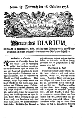 Wiener Zeitung 17581018 Seite: 1