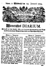 Wiener Zeitung 17590124 Seite: 1