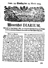 Wiener Zeitung 17590324 Seite: 1