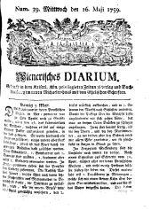 Wiener Zeitung 17590516 Seite: 1