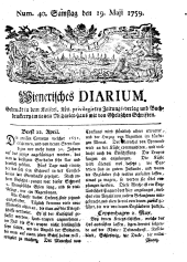 Wiener Zeitung 17590519 Seite: 1