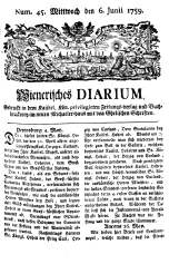 Wiener Zeitung 17590606 Seite: 1