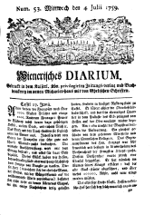 Wiener Zeitung 17590704 Seite: 1