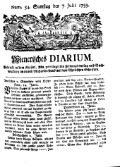 Wiener Zeitung 17590707 Seite: 1