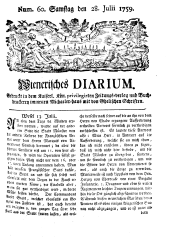 Wiener Zeitung 17590728 Seite: 1