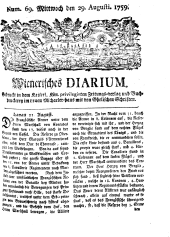 Wiener Zeitung 17590829 Seite: 1