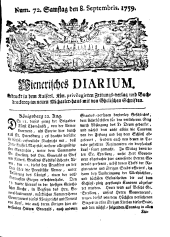 Wiener Zeitung 17590908 Seite: 1