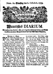 Wiener Zeitung 17591006 Seite: 1